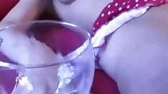 Shemale like here own cum 2